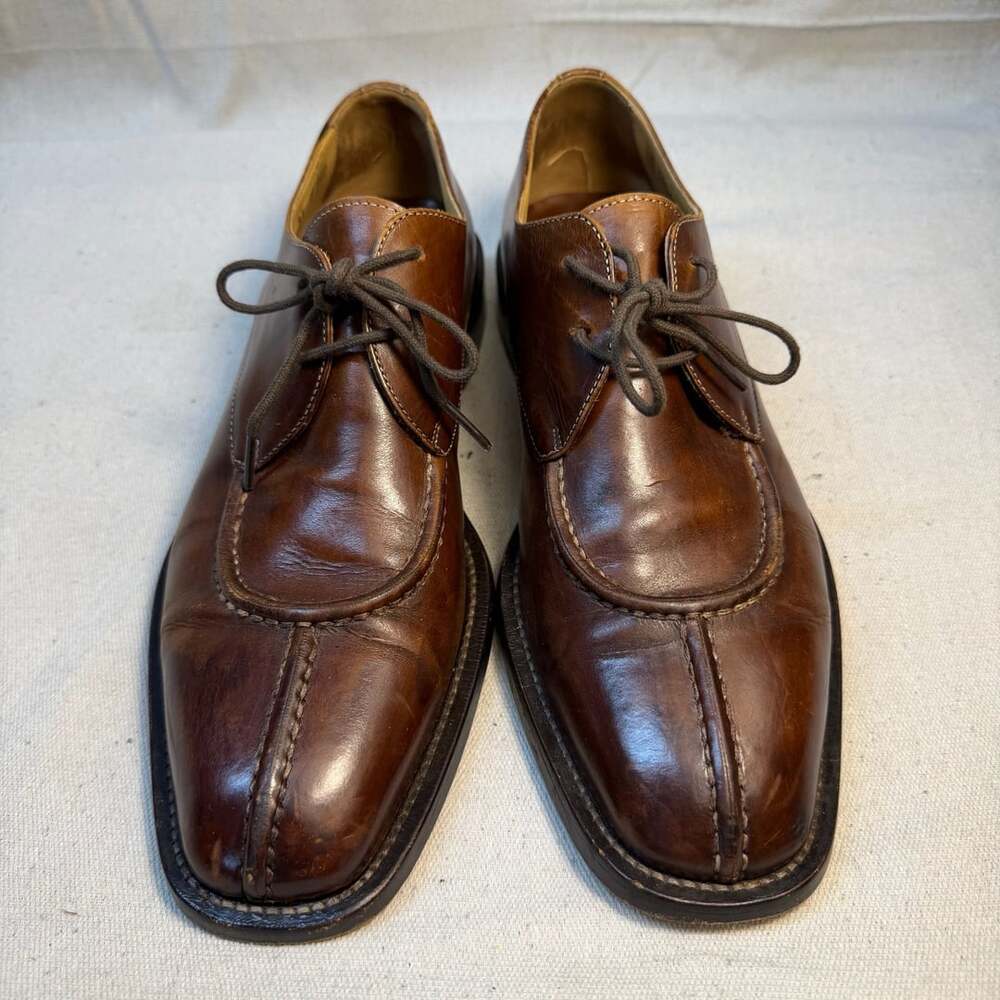 Cole Haan Leather Split Toe Oxford Shoes Size 9.5 Brown Dress Shoes